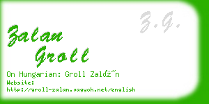 zalan groll business card